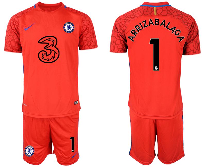 Men 2020-2021 club Chelsea red goalkeeper #1 Soccer Jerseys1->chelsea jersey->Soccer Club Jersey